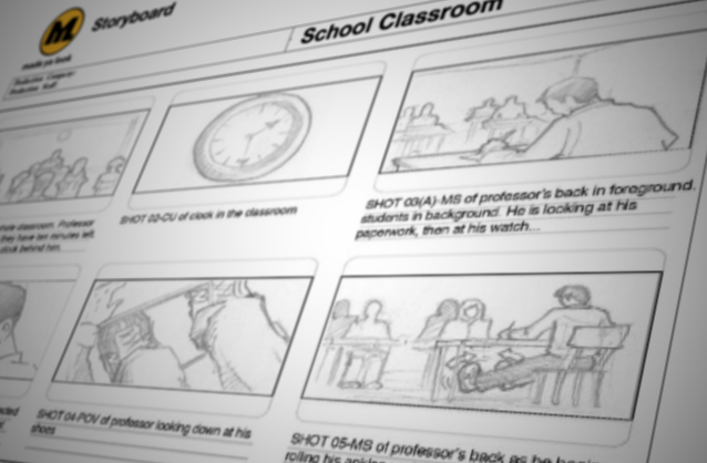 Sample pic of a video storyboard